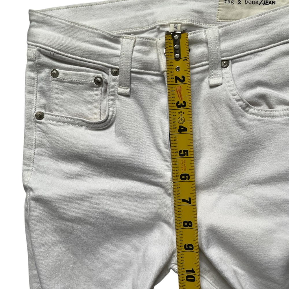 rag & bone White Flare Pants Size 26 - Picture 10 of 15